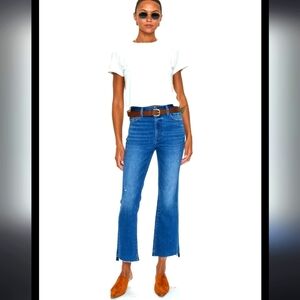 NEW Anthropologie Pistola Lennon High Rise Graduated Crop Boot Jeans Distressed